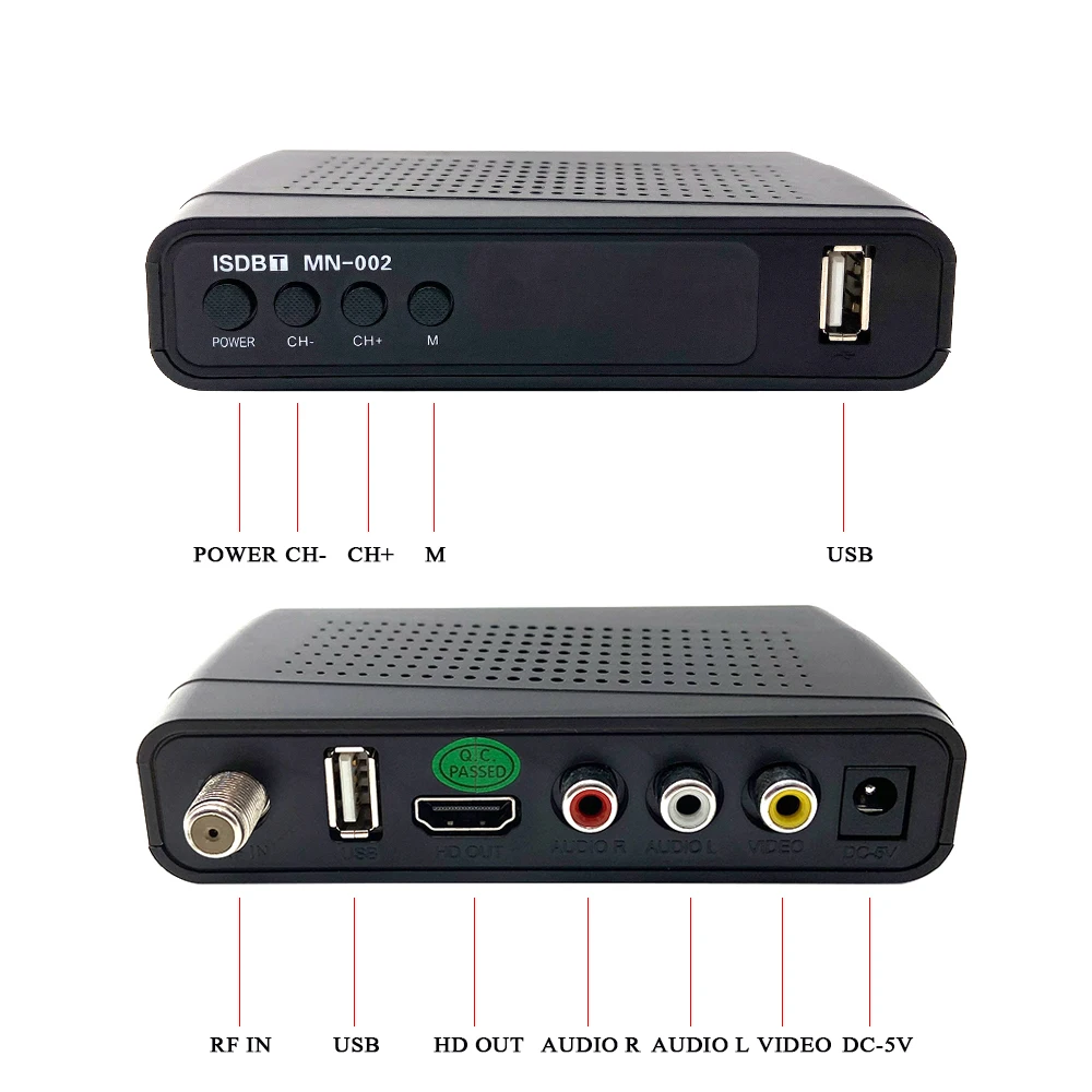 ISDB-T Digital TV Tuner FTA for Peru Brasil Chile ISDBT Receptor Wifi Receiver H.264 Set Top Box Youtube Full HD AC3 | Электроника