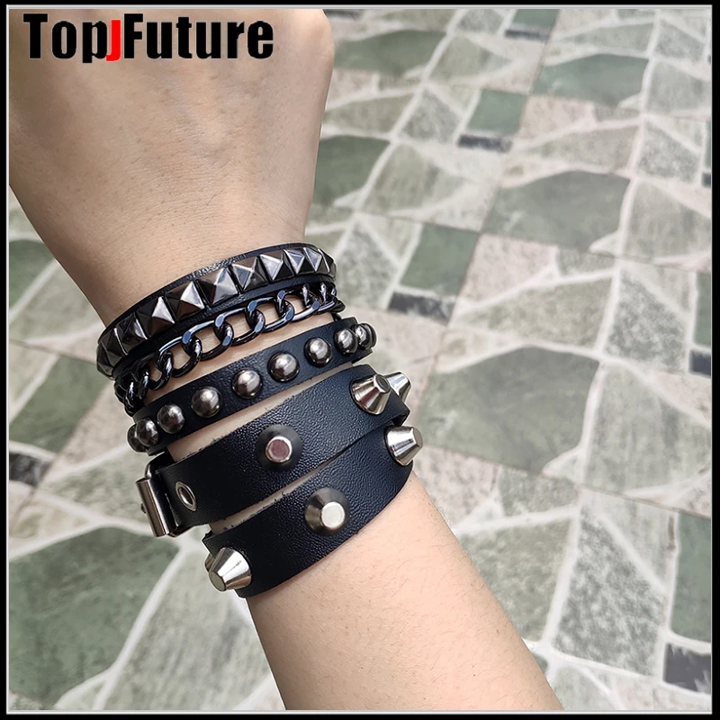Браслет с пряжкой в стиле хип-хоп готическом для косплея Харадзюку женские и