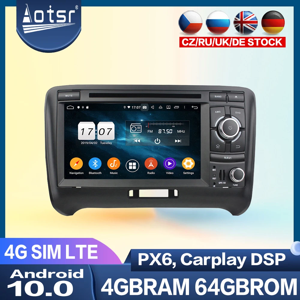 Carplay автомобильный мультимедийный плеер радио для Audi TT 2006 2013 Android аудио Авто