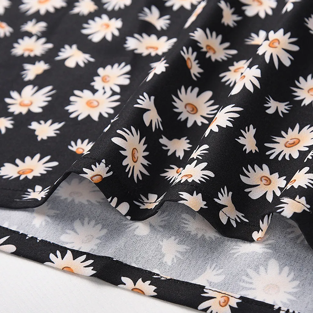 Женское платье на одно плечо CHAMSGEN богемное с пышными короткими рукавами