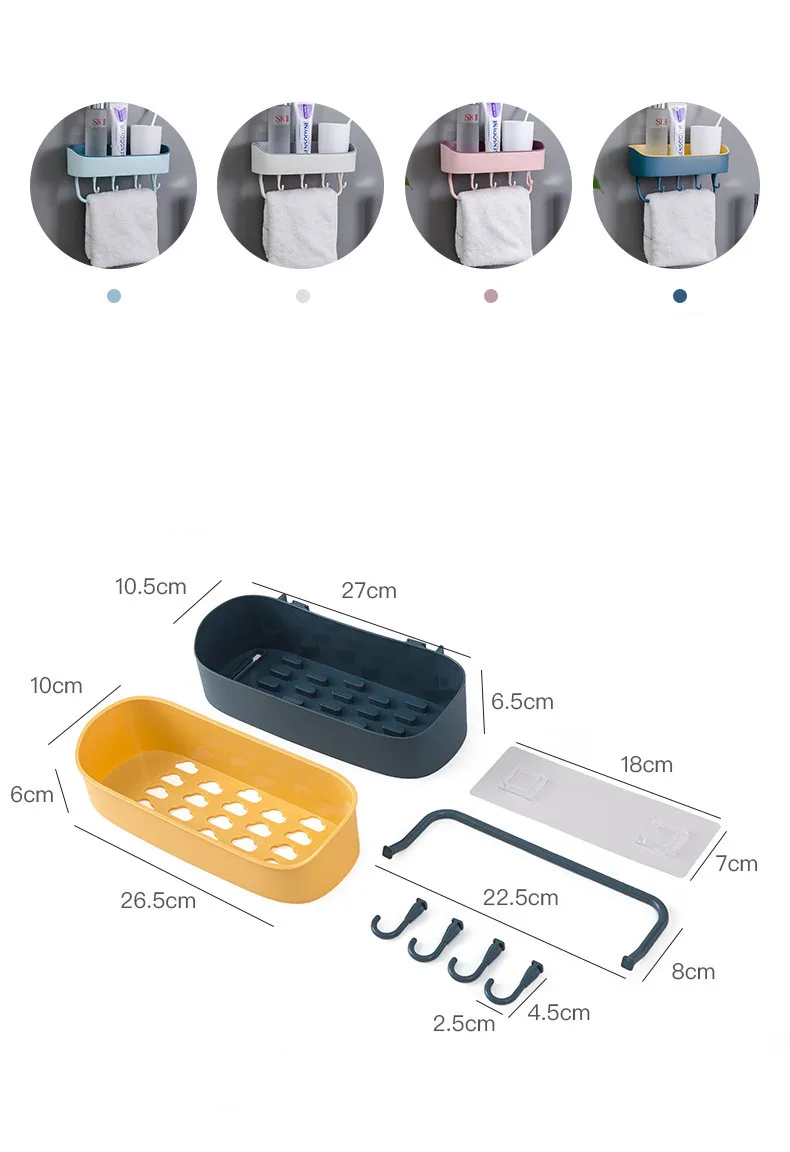 

Bathroom Shelves Multifunctional Kitchen and Toilet Perforated Shelves Sink Storage Rack Toilet Towel Washing Table