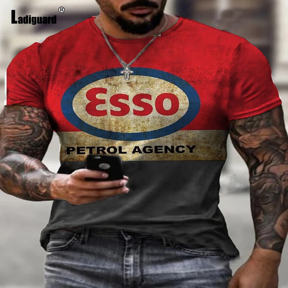 

Ladiguard Plus SIze 4xl 5xl Men Fashion 3D Print Tops Sexy Masculinas T-shirt 2021 New Summer Casual Pullovers Man Tees Clothing