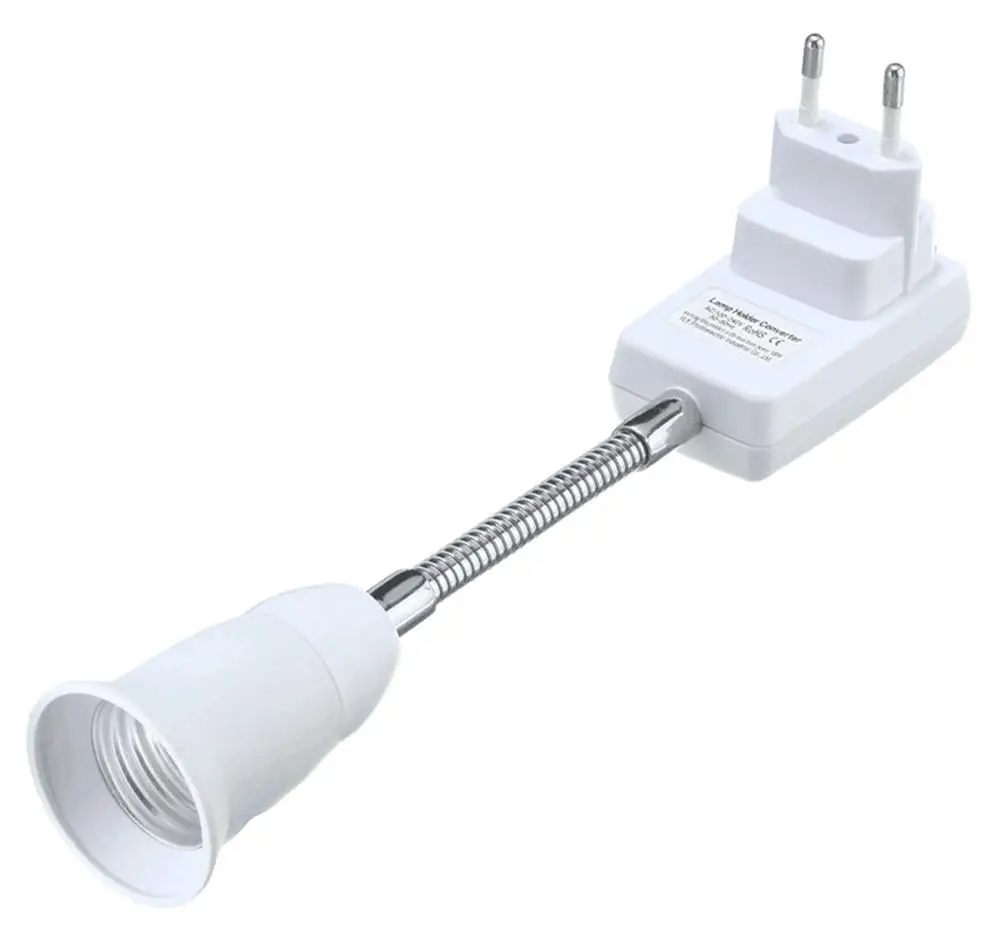 EU PLUG B ЕС штекер E27 светильник лампа держатель Гибкий удлинитель-адаптер с конвертером гнездо+ переключатель - Цвет: EU PLUG B