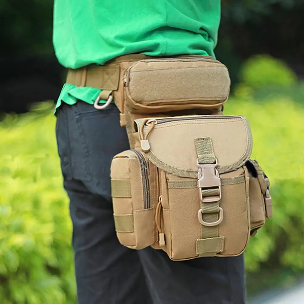 Tactical Waist Bag Military Drop Leg Bags Fanny Camping Hiking Trekking Shoulder Saddle Nylon Multi-function Pack
