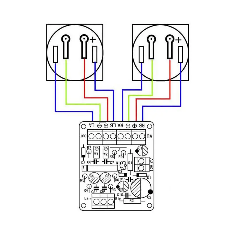 Плата драйвера DC 12V VU DB аудио усилитель мощности измеритель уровня модуль привода