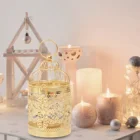 Белый полый подсвечник, подвесной фонарь, птичья клетка, винтажный кованый Ретро подсвечник, фонарик, декор для гостиной