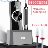 35000 RPM Rechargeable Electric Nail Drill Machine Gel Nail Polish Remover Cutters For Manicure Portable Set Pedicure Nail Tools