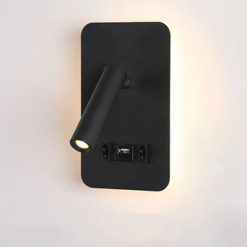 Светодиодный настенный светильник для чтения USB мобильный телефон зарядка