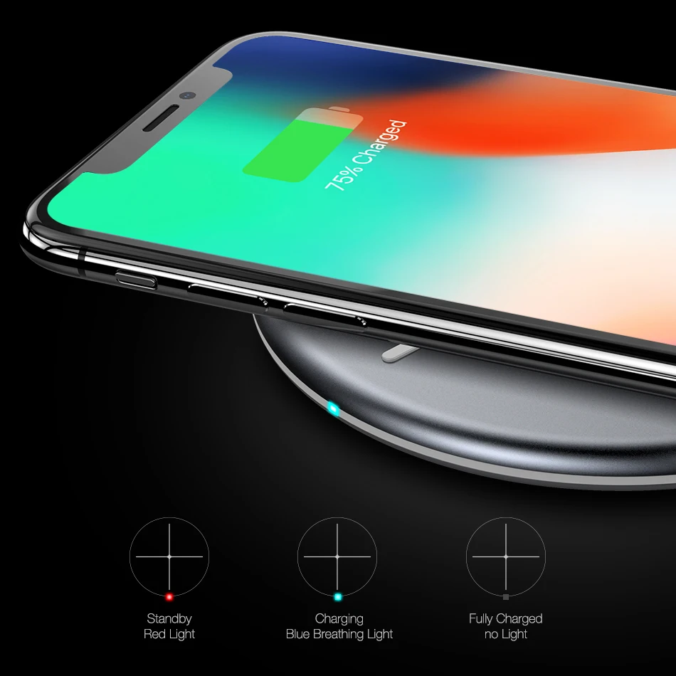 Raxfly Беспроводной Зарядное устройство для iPhone XS Max XR X 8 Samsung Galaxy S9 S8 плюс Примечание