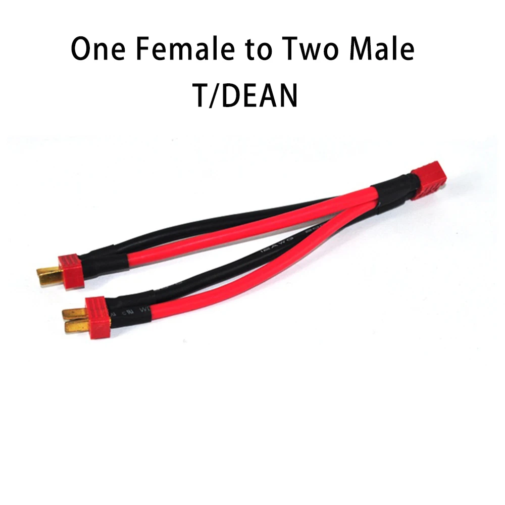 T Parallel Amass T XT60 Tamiya TRX XT90 EC3 EC5 вилка параллельная серия одна женщина до 2 мужчин провода 12awg силиконовые провода Deans для Lipo батареи - Цвет: T Parallel