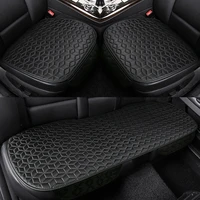universal flax car seat cover four seasons front rear linen fabric cushion breathable protector mat pad auto accessories