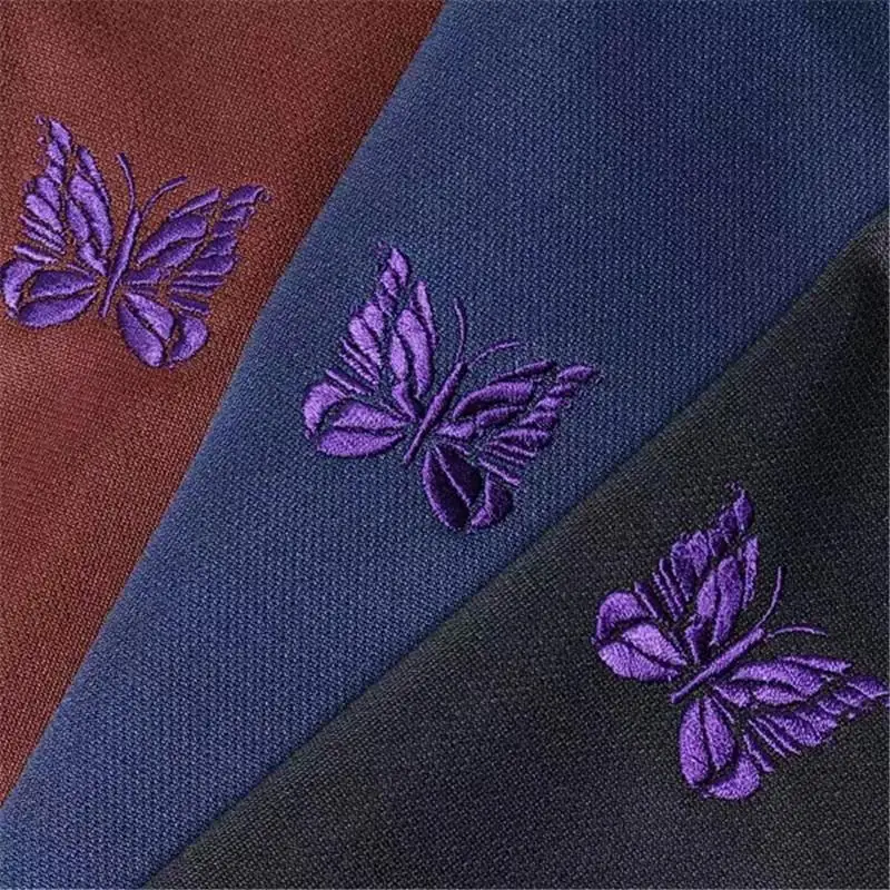 

AWGE Needles Jacket Men Women 1:1 High Quality Fashion Butterfly Embroidery Striped Needles AWGE Jackets Coat