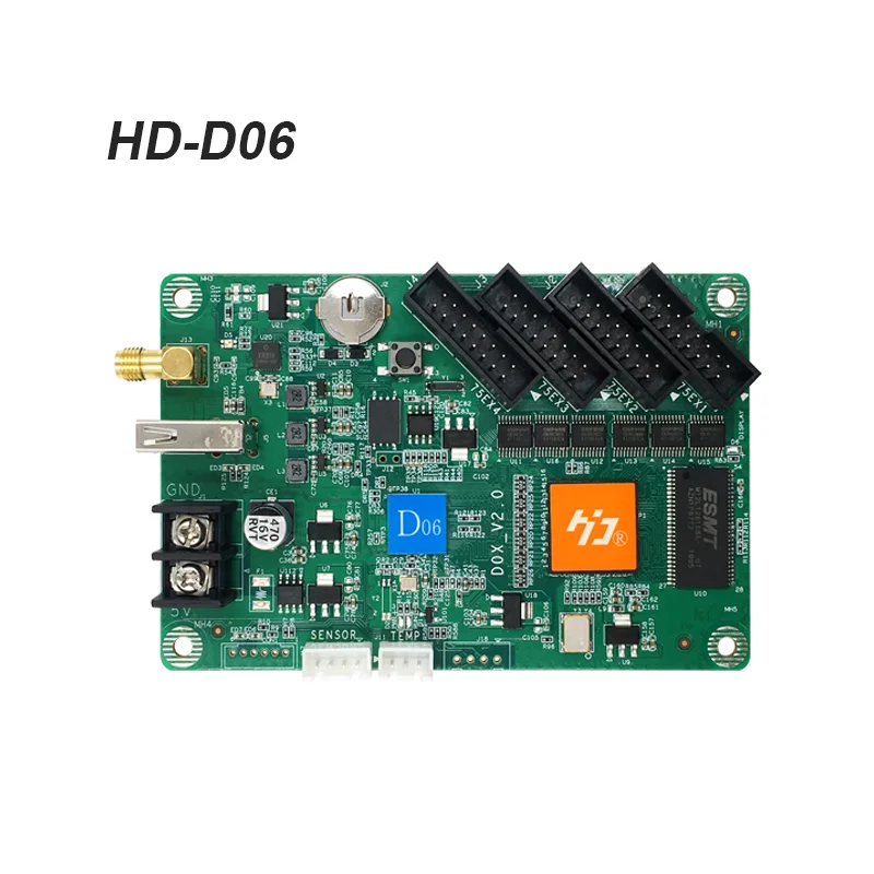 HUIDU HD D06 WIFI RGB видео асинхронный Светодиодный дисплей управления ler Card маленький
