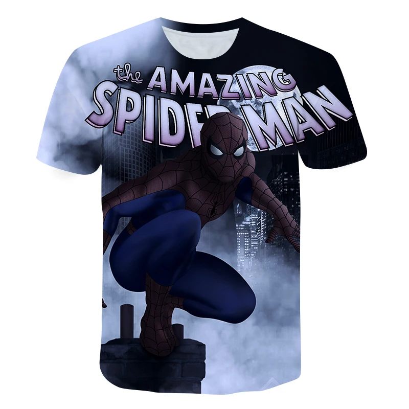 

2021 Summer Spidermans Boys T Shirt Fashion 3D Print Kids T Shirt For Boy Short Sleeve Baby Girls T Shirt Children's Clothes