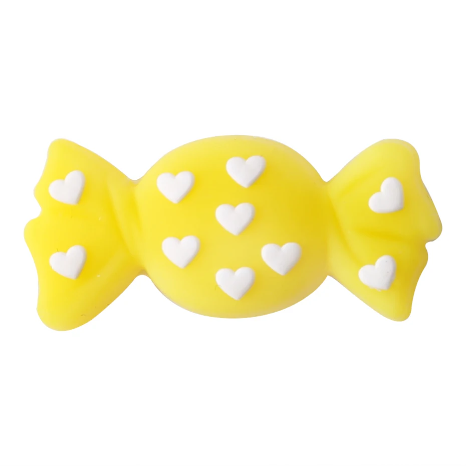 candy yellow Let'S Make/1 шт., силиконовый прорезыватель, бусины, Шестигранник, Прорезыватель для зубов, маленькие грызуны, мультфильм, жемчуг, 0-12 месяцев, силиконовая погремушка, детский Прорезыватель - Цвет: candy yellow