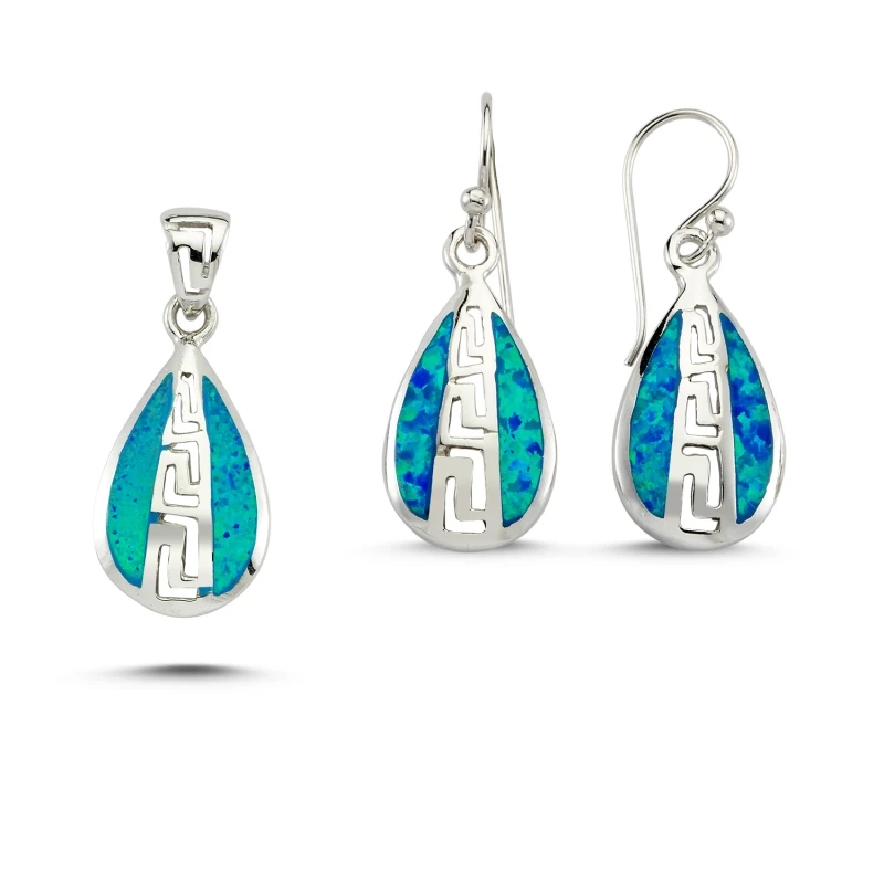 

Silverlina Sterling Silver Opal Gemstone Set