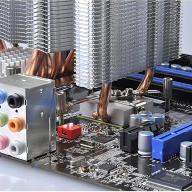 HB-802 CPU Cooler 2 Heatpipes Radiator Aluminum Heatsink Computer Cooling Support 80mm Fan north bridge radiator | Компьютеры и офис