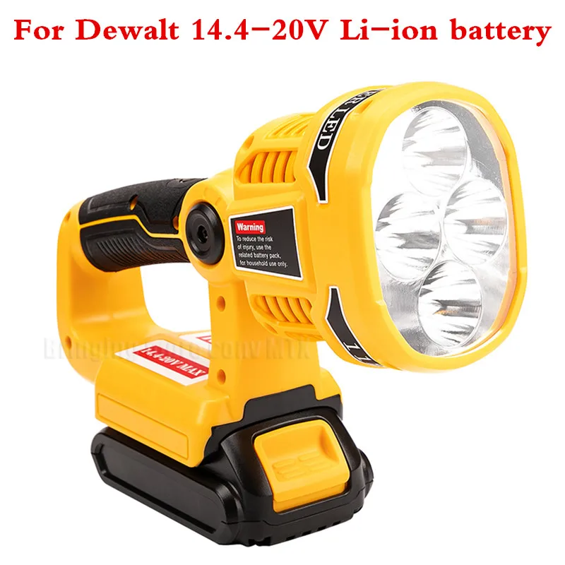 

Newest 12W LED Lamp Flashlight with USB port Outdoor Emergency Lighting For Dewalt DCB140 DCB181 DCB200 DCB205 li-ion battery