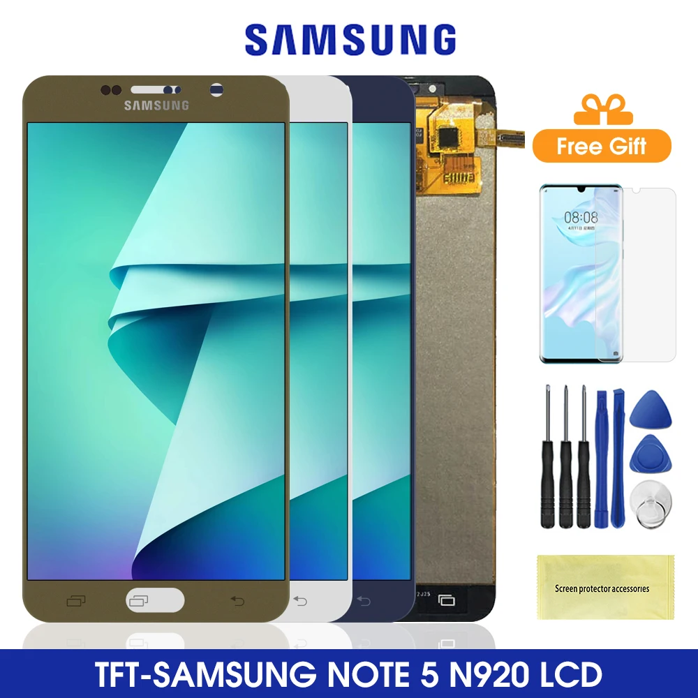 ЖК дисплей N9200 для Samsung Galaxy Note 5 Note5 с сенсорным экраном дигитайзер в сборе N920 N920A SM