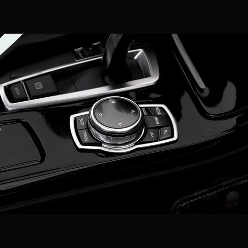 Интерьер автомобиля центральная консоль медиа вращающаяся кнопка кольцо рамка