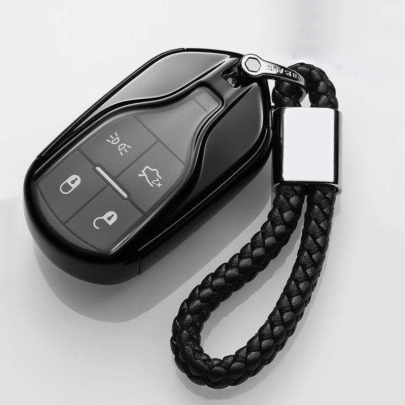 

Car key protective cover For Maserati Ghibli Levante Quattroporte 2018 2019 car key case TPU key Hang buckle