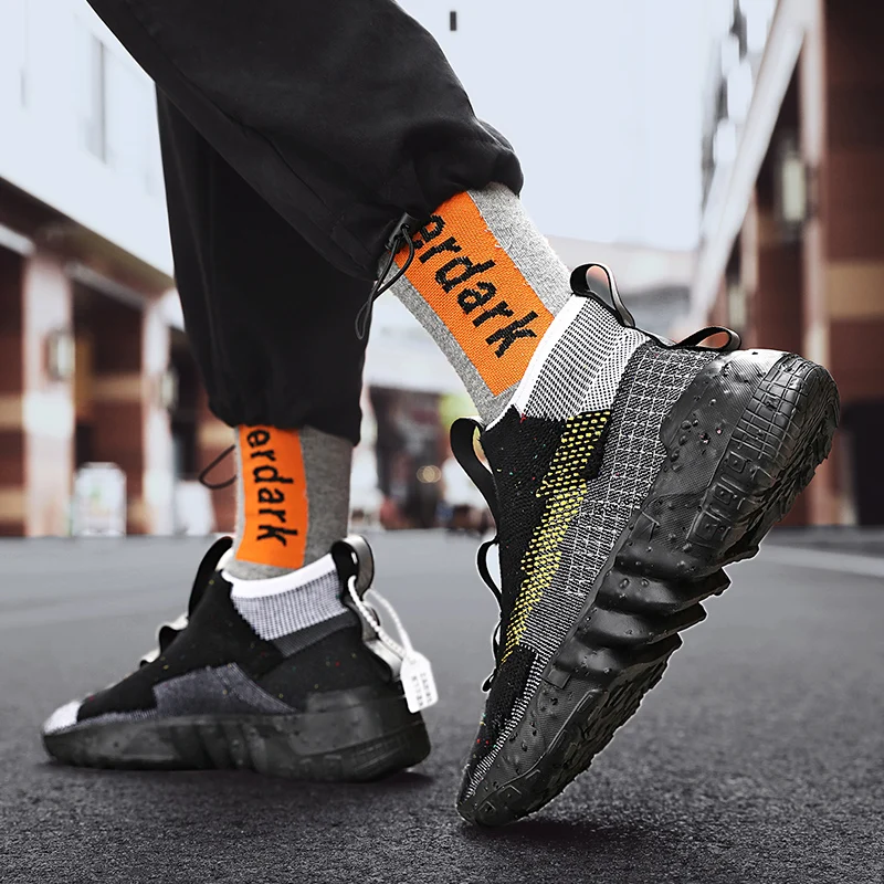 

Mesh Wool Slip On Running Shoes Men 2021 Brand Breathable Sock Men's Sneakers Lightweight Sport Shoes Outdoor Jogging Gym Shoes