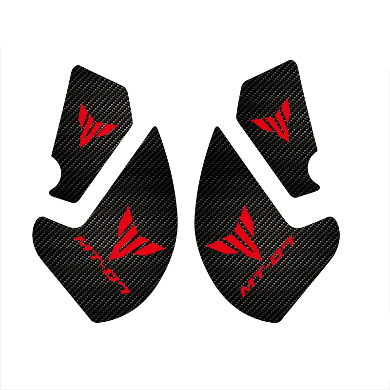 Противоскользящая наклейка на бак мотоцикла MT07 боковая защитная накладка колено