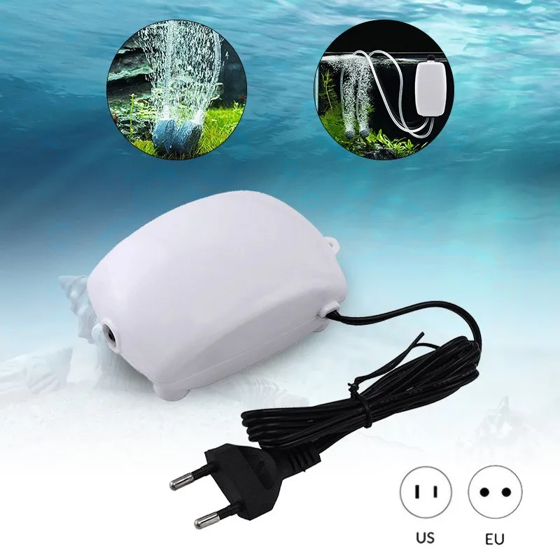 Аквариумный воздушный насос вилка стандарта США/ЕС сверхнизкий уровень шума