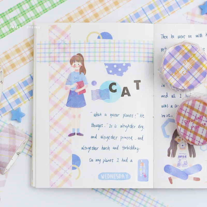 6 шт приятный напиток плед набор декоративного скотча Васи 20 мм манго молочный