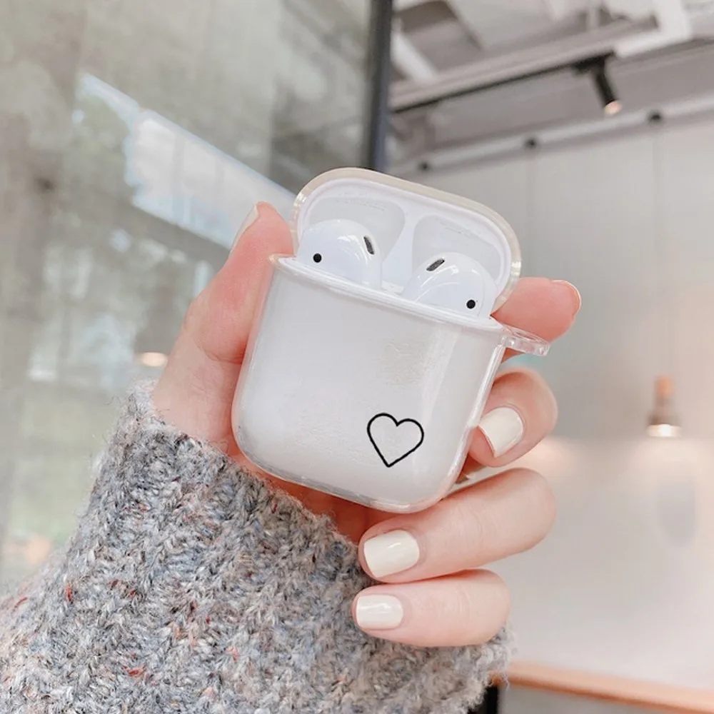 Оптовая продажа прозрачный мягкий силиконовый чехол с круглым сердечком для Apple