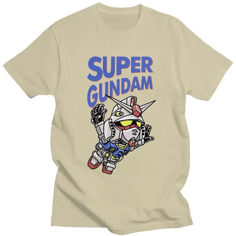 

Super Gundam T Shirt Men Soft Cotton Tee Anime Mech Robot Manga Mecha Japan Harajuku Gunpla Tshirts Short Sleeve Fashion T-shirt