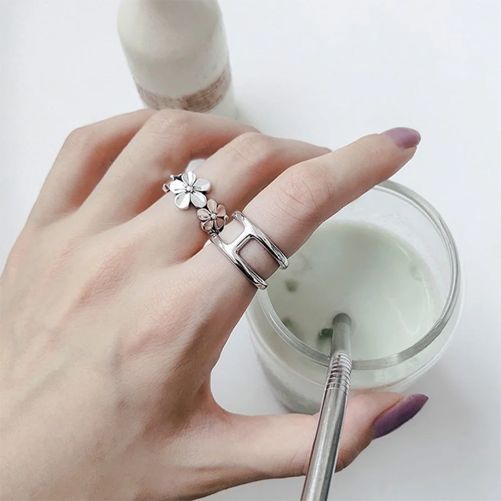 

Korean Rings For Women Jewelry 2020 Fashion Unisex Hiphop/Rock Grunge Ring Set Boho Gothic Mans Rings For Man Wedding Bands