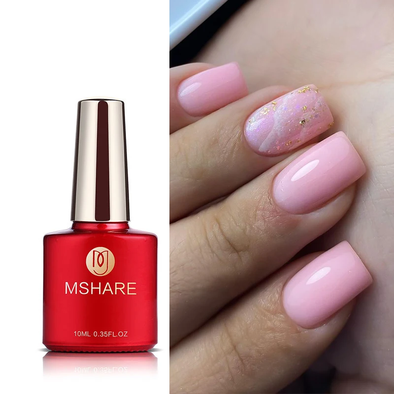 

MSHARE Baby Pink Nails Builder UV Gel In Bottle Dense Thick Nail Extension Quick Building Clear Led UV Gel 10ml