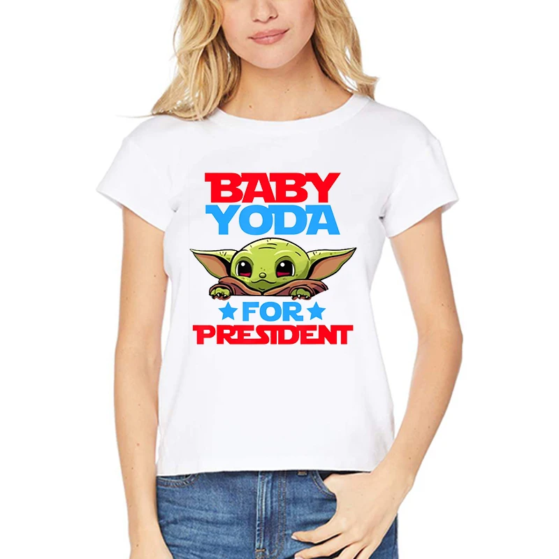 Модная женская футболка с рисунком из мультфильма Звездные войны забавная