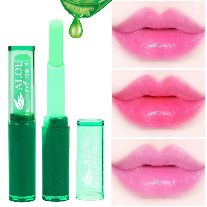 Натуральная губная помада с алоэ вера меняющий цвет бальзам для губ длительное