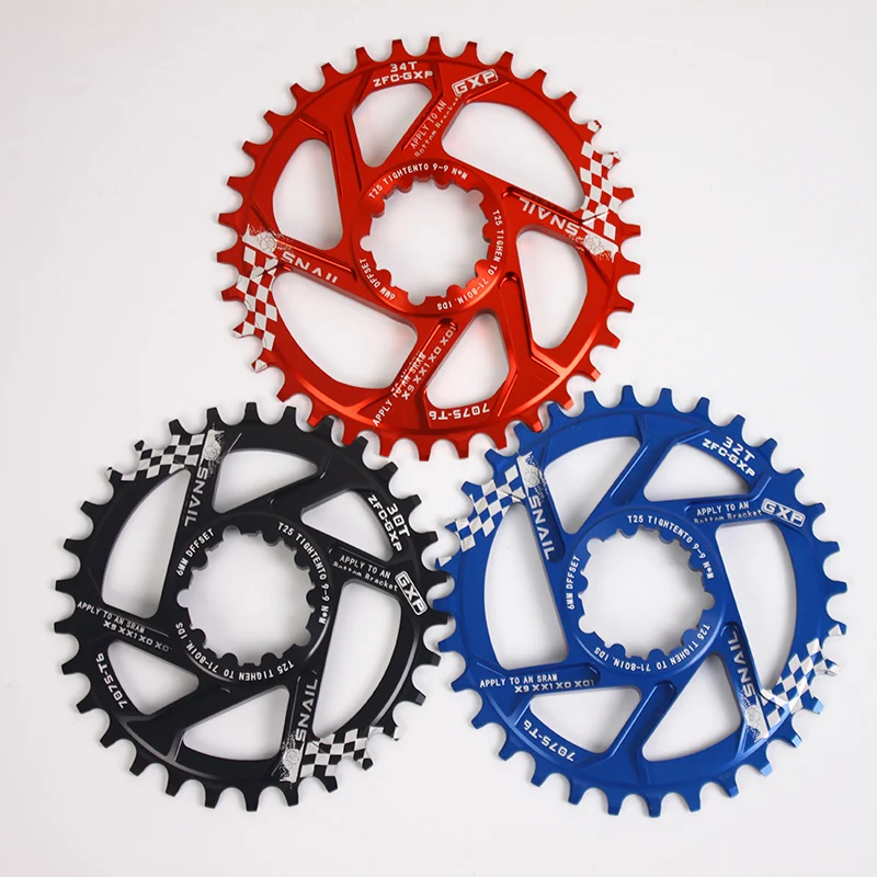 Улитка GXP узкое широкое кольцо для горного велосипеда 30T 34T цепное прямое