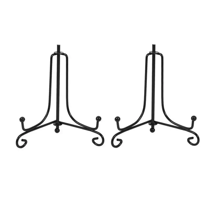 (2 упаковки) железная стойка дисплея черная мольберт пластина дисплей фото