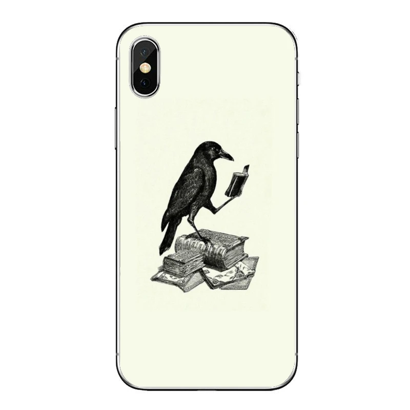 Силиконовый чехол для iPhone 12 Mini 11 Pro Max XS XR X 8 7 Plus 6 6S 5 5S SE 2020 Raven Dark Crow телефона |