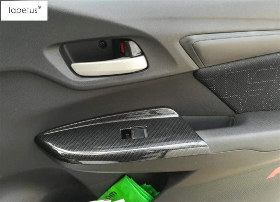 Lapetus аксессуары подходят для Honda Fit Джаз- Внутренний дверной подлокотник окно Лифт рамки молдинг крышка комплект отделка/АБС-пластик