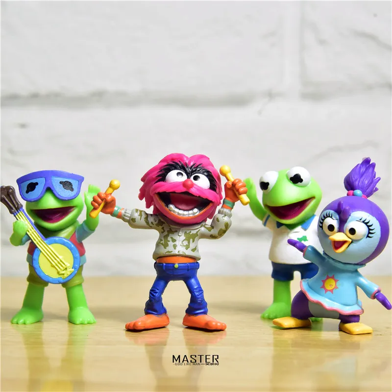 

Фигурки elmo The Kermit frog из ПВХ, 12 шт., 5 см, игрушки, Мультяшные фигурки, модели, украшения