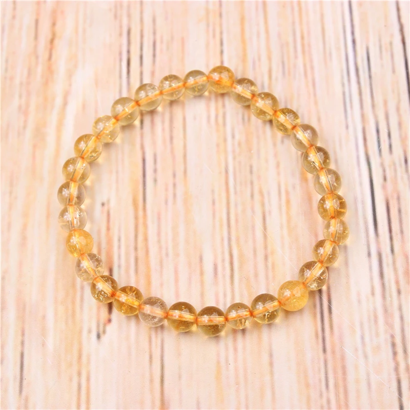 Браслет с бусинами для йоги из натурального цитрина | Украшения и аксессуары