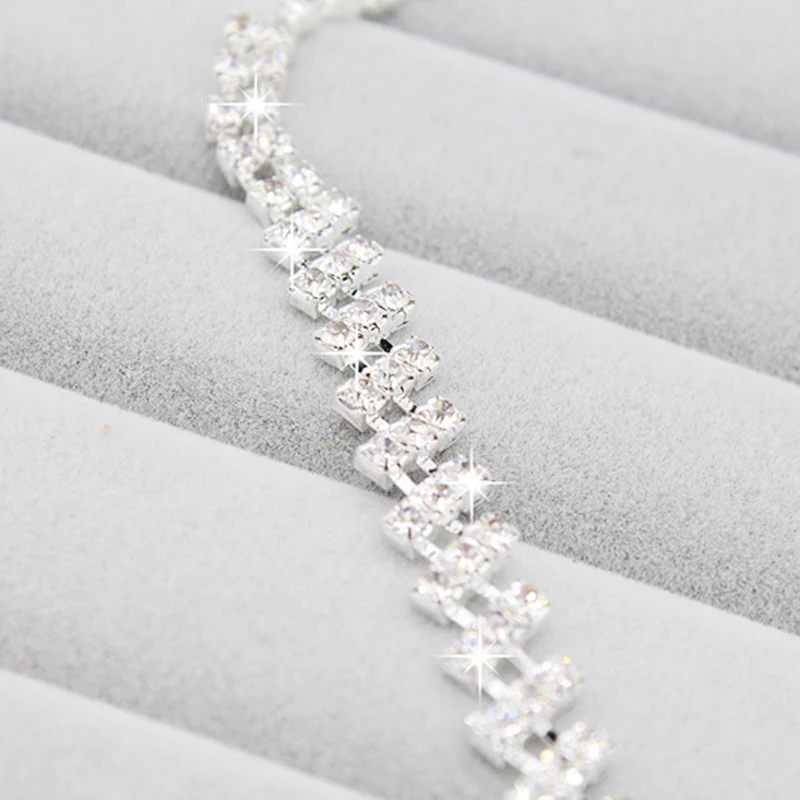 Женское Ожерелье Серьги набор Свадебные ювелирные изделия Блестящий горный