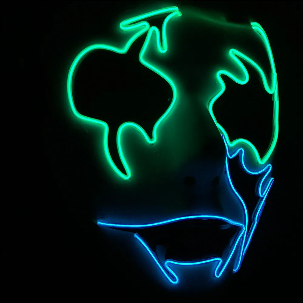 Страшная маска косплей светодиодный светильник для костюма Хэллоуина фестиваля