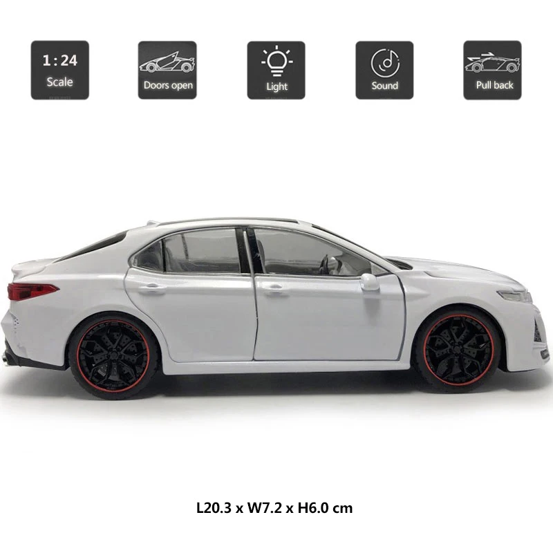 HOMMAT масштаб 1:24 модель автомобиля Toyota Camry KHANNIII из металлического сплава игрушка