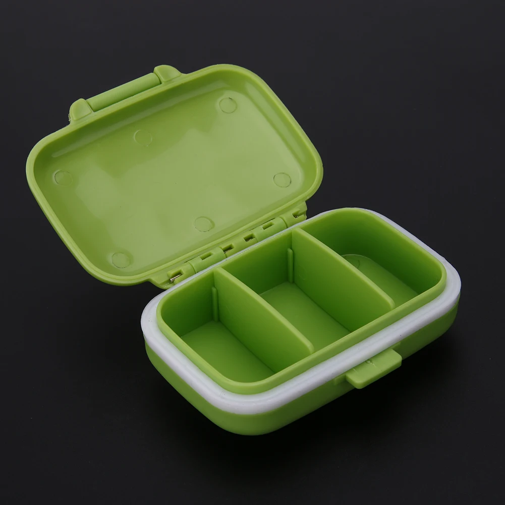 

3 Grids Portable Pill Box Medicine Jewelry Makeup Tool Storage Holder Case Container Nail Art Tool