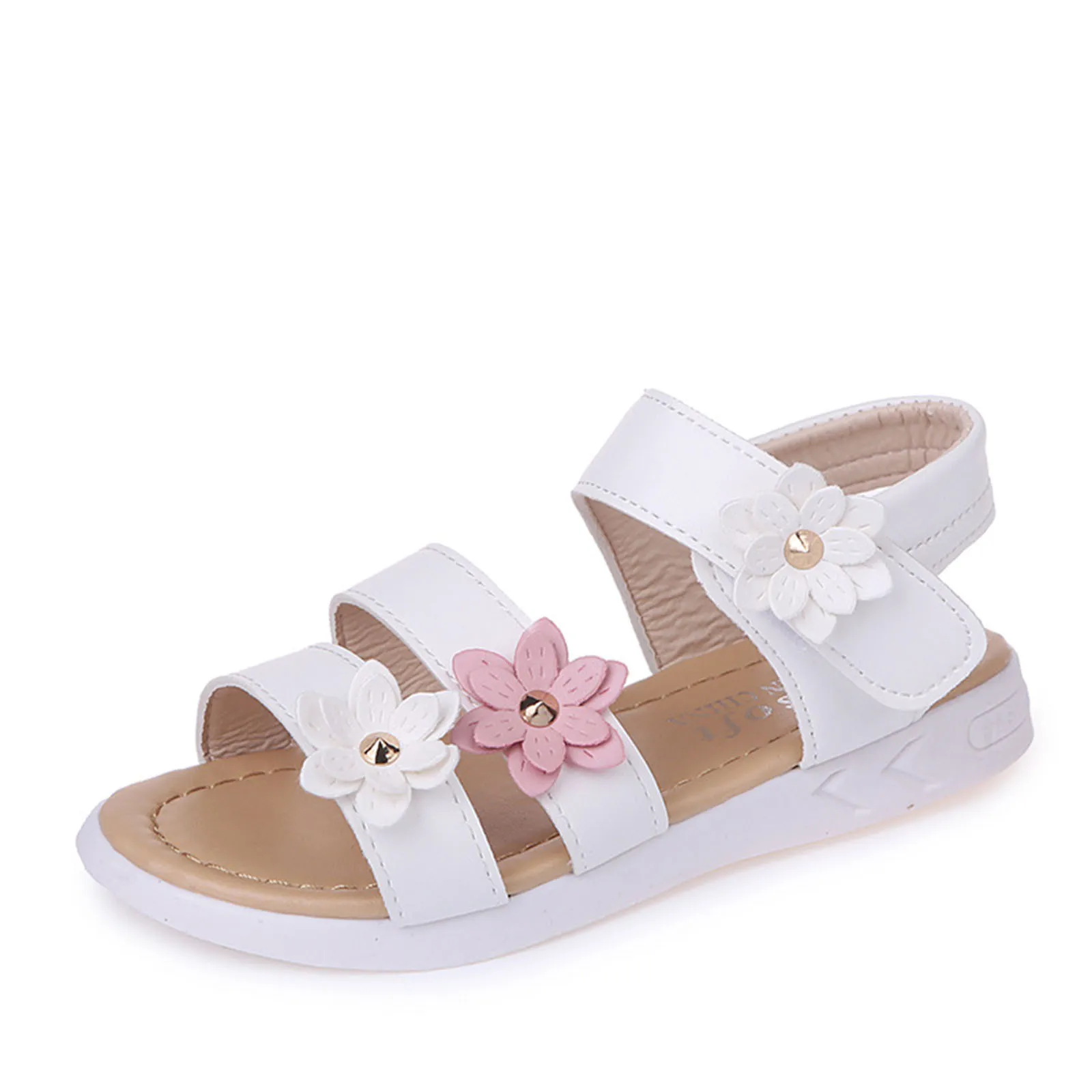 

Sweet Girls Sandals Toddler Kids Baby Girls Flower Rubber Sandals Non-Slip Shoes Cross Sandals Summer Baby Princess Shoes