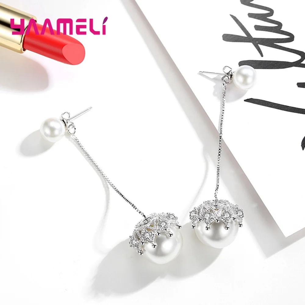 Корейские ювелирные изделия из стерлингового серебра 925 пробы висячие серьги