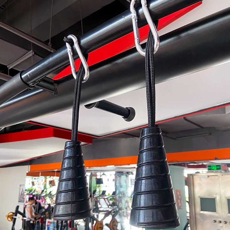 

1 Pair Biceps Triceps Drawstring Single Grip Rope Pull Down Cable Gym Attachment E56D