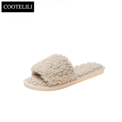 Женские плюшевые тапочки COOTELILI