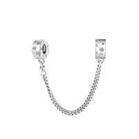 925 sterling silver 2021 safety chain clip charms for jewelry making fashion diy beads for bracelets women